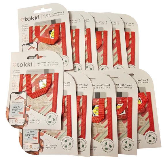 12 Tokki Reusable Gift Card Holder Mini Bag + Digital EverGREETING Card - Picture 1 of 3
